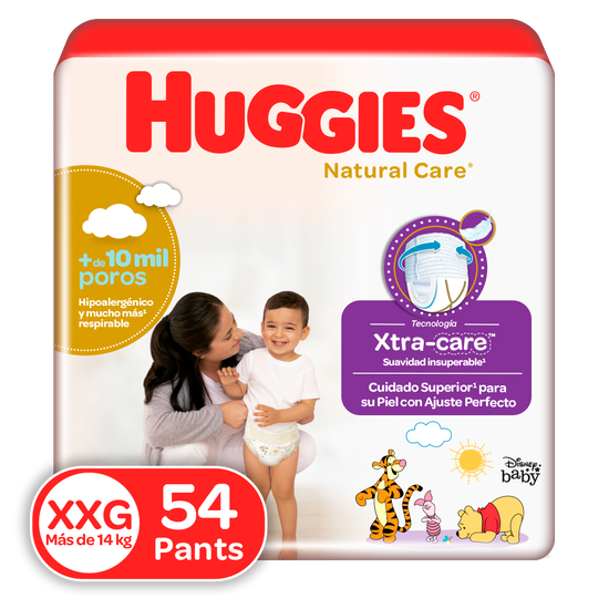 Pantaloncitos Huggies Natural Care Etapa 5/XXG 54uds